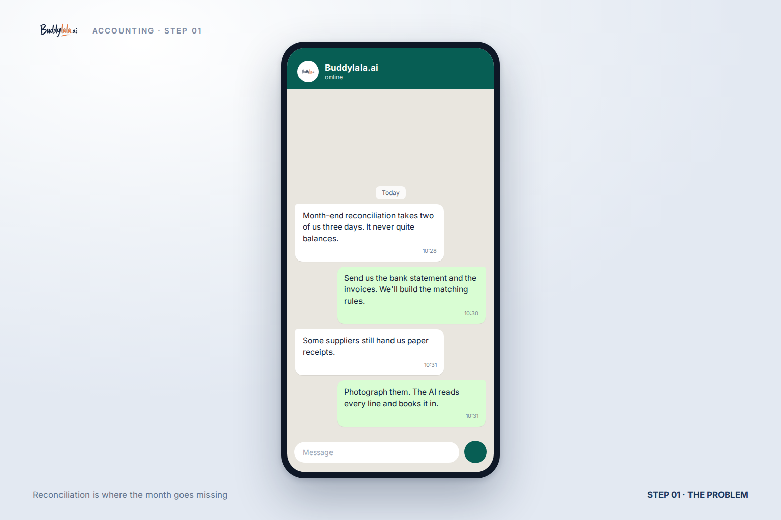 WhatsApp ถามการสอบยอดบัญชี